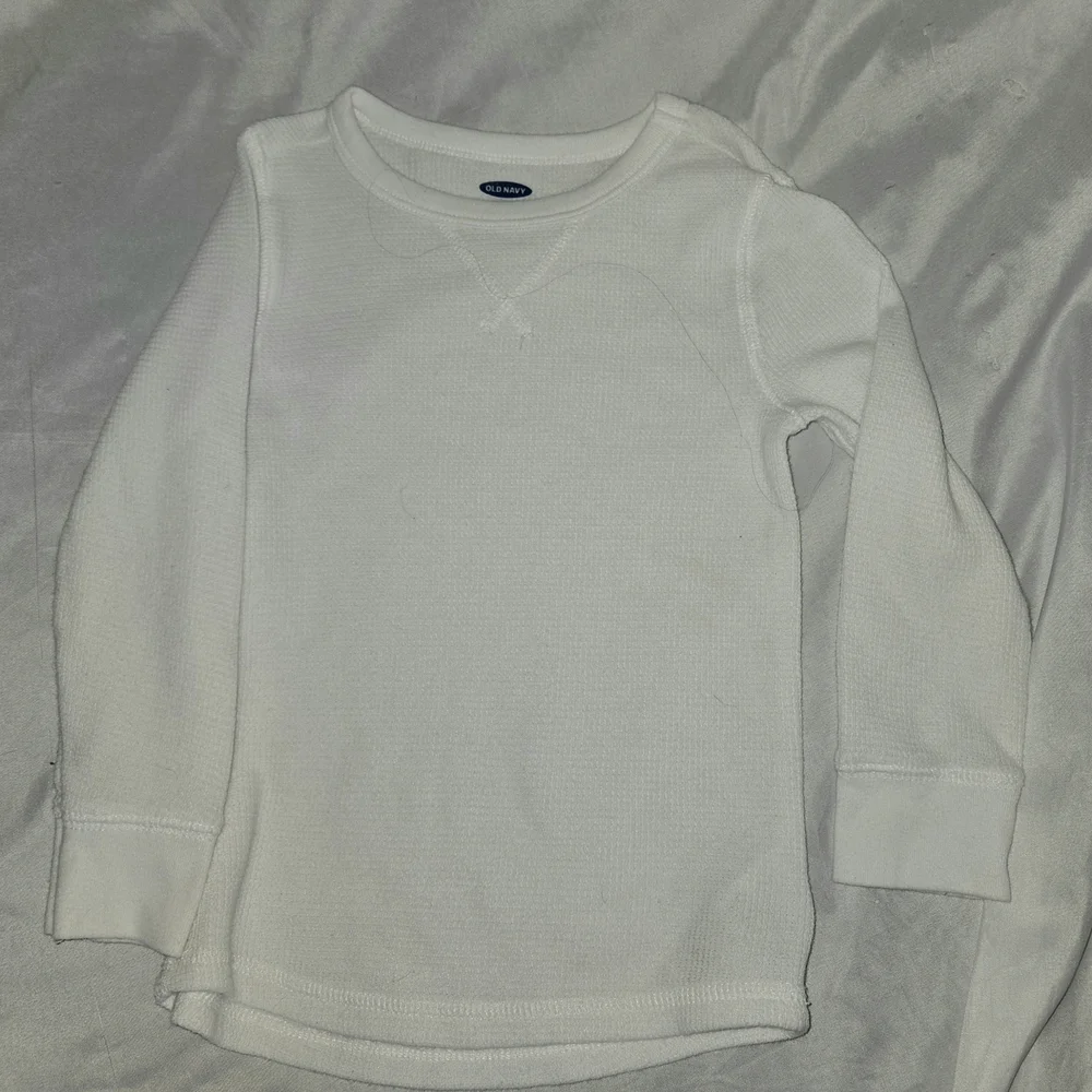 Old Navy Kids White Waffle Long Sleeve Tee Boys Size 3t